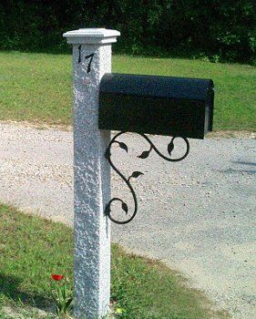 mailbox granite posts iron wood engraved pineapple finish brackets bracket cap finishes various stone engraving accessories mailboxes choose board